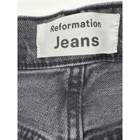Reformation Jeans Yuma Wash Zipper Ankle Straight Skinny Jeans Size 26 - Picture 10 of 10